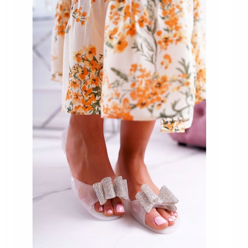 Lu Boo | Kumi ballerinat Meliski Bow White Cindela valkoinen 2