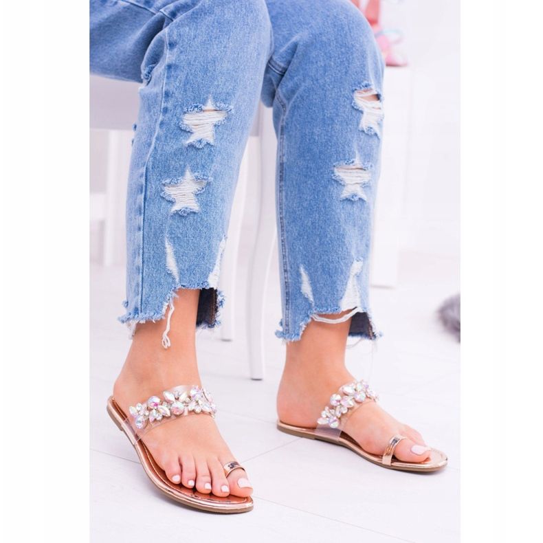 Lu Boo Elegantit kultaiset tossut Paljetit Tanut kultainen 1