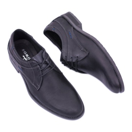 KOMODO Tyylikkäät miesten mustat Santiago -kengät 5