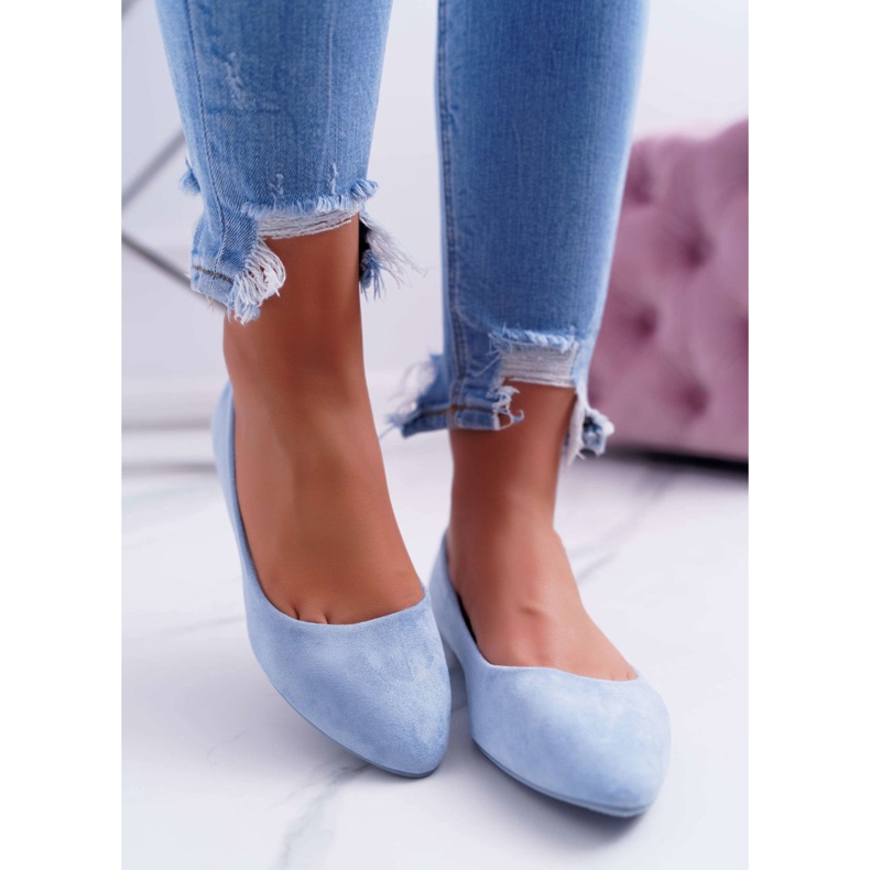 SEA Siniset naisten ballerinat Suede Bueno sininen 2