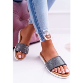 Lu Boo Naisten mustat tohvelit, joissa on paljetteja 1