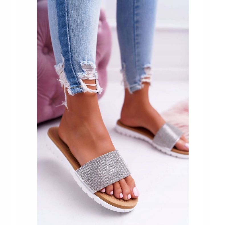 Lu Boo Naisten hopeatossut, joissa on paljetteja harmaa 2