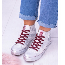 Big Star High Valkoinen Hopeoitu Tennarit BB274016 2