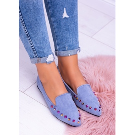 Lu Boo Blue Lords Iridescent Jets Suede Spike sininen 2