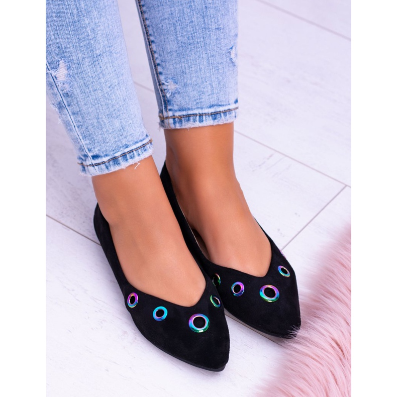 Lu Boo Black Ballerina Spitz -bensiinisilmukoissa Octavia musta 2