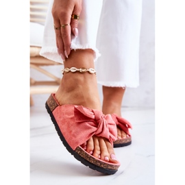 PS1 Naisten korallitossut, joissa rusetti Wendy Cork vaaleanpunainen 1