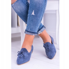 Lu Boo Navy Blue Ballerinat In Lordsy Spitz Suede Feliciano tummansininen 2