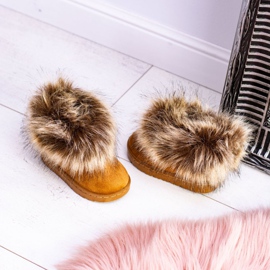 FRROCK Lasten lumisaappaat turkis kameli pieni kettu ruskea 1