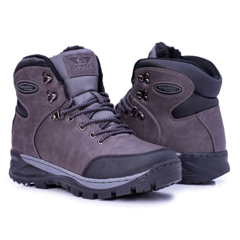 Ax Boxing Kuule miesten vaelluskengät lämpimänä turkiksella harmaa 1