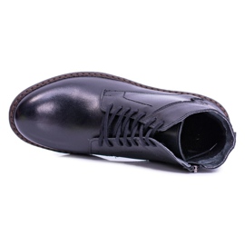 Iguana Miesten mustat nahkaiset lämpimät saappaat Devenor 1