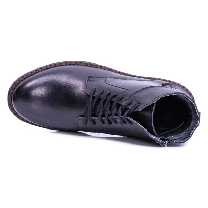 Iguana Miesten mustat nahkaiset lämpimät saappaat Devenor 1