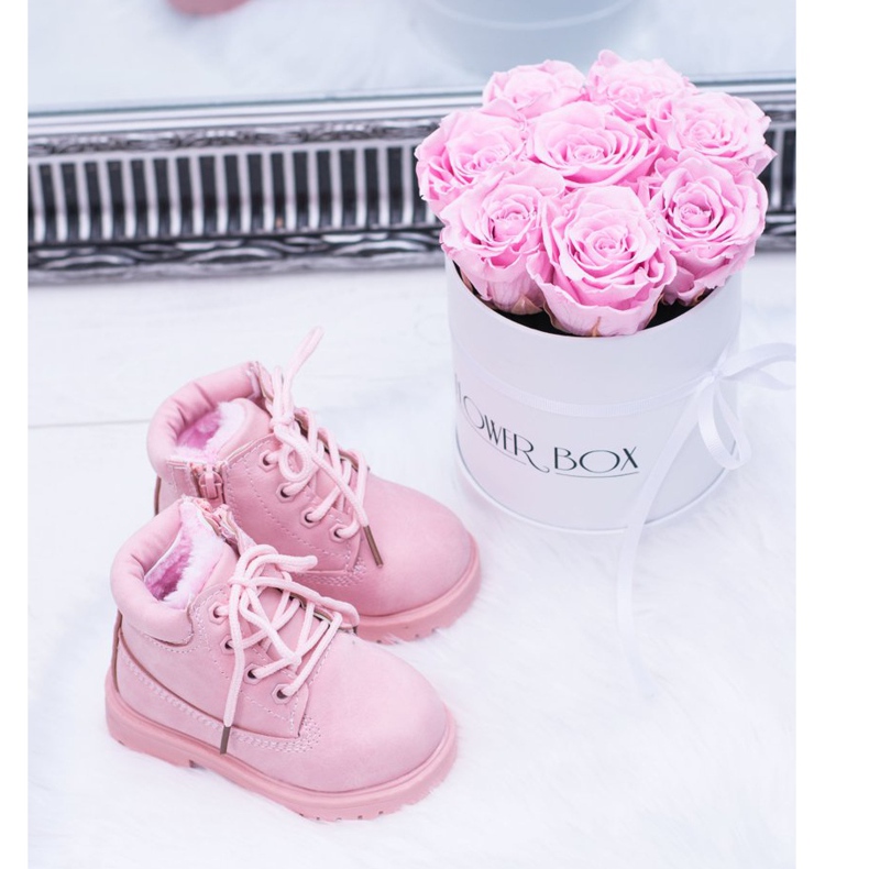 FRROCK Lasten eristetyt trappers -saappaat jauhe vaaleanpunainen Dexter 1