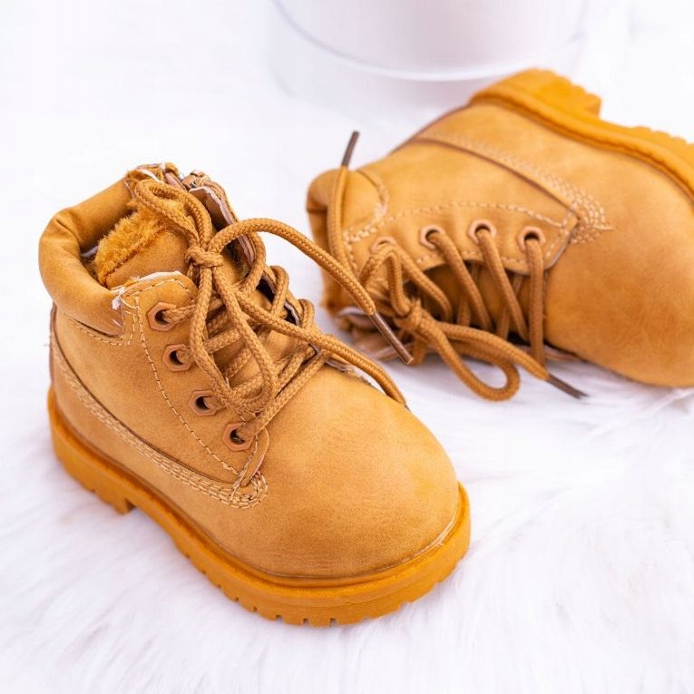 FRROCK Lasten lämpimät ansastajat Saappaat Camel Dexter ruskea 2