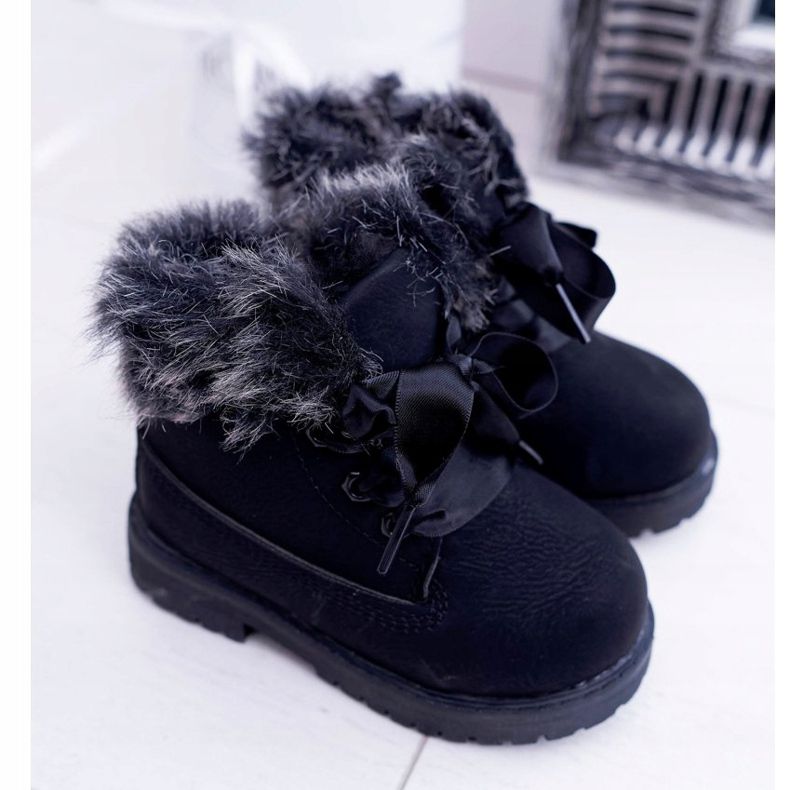 FRROCK Lasten mustat lämpimät saappaat Fobos 1