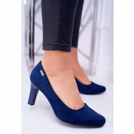 Naisten avokkaat Sergio Leone Navy Blue Suede Orsola tummansininen 1