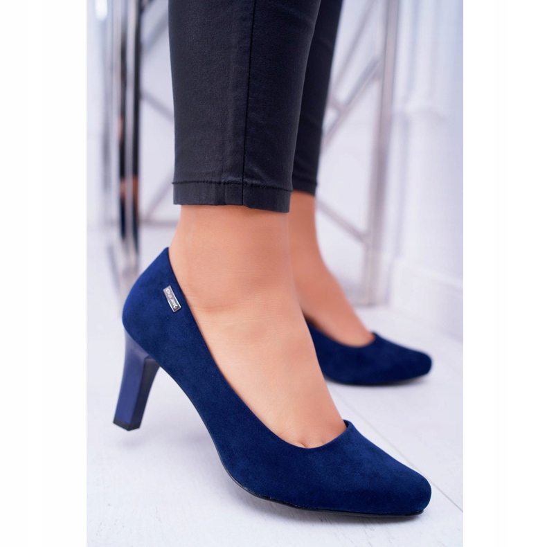 Naisten avokkaat Sergio Leone Navy Blue Suede Orsola tummansininen 1