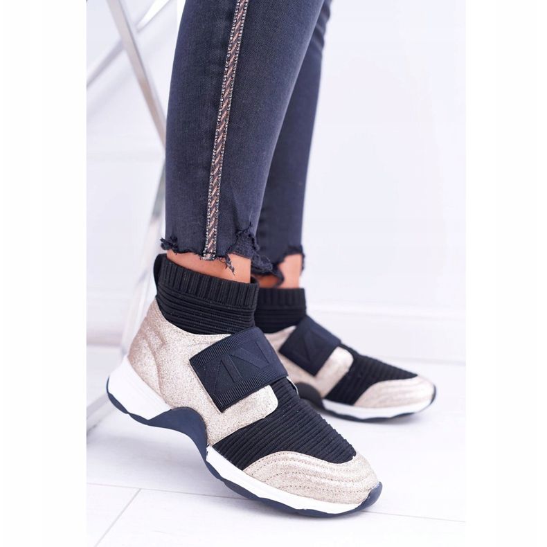 Naisten urheilujalkineet Lu Boo, jossa on kullanvärinen glitterphantom musta monivärinen keltainen 2