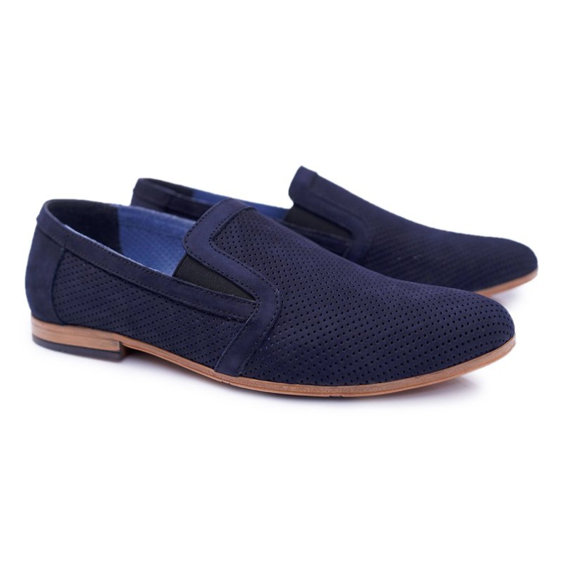 Miesten laivastonsininen Slip-On Loaferit Bednarek Munero tummansininen 1