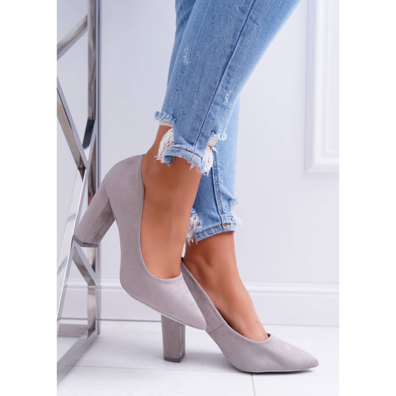 SEA Naisten Avokkaat Kantapää Mokkanahka Harmaa Mansikka 2