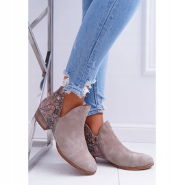 Naisten matalat saappaat Maciejka Kevätnahka Beige 04091-04 2