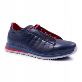 Bednarek Polish Shoes Miesten Brogues Bednarek Sport Nahkakengät Navy Blue Geos laivastonsininen 1