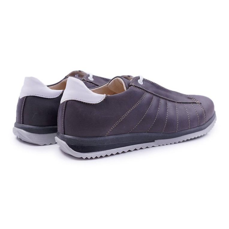 Bednarek Polish Shoes Miesten Brogues Bednarek Sport Nahkakengät Harmaa Geos 2