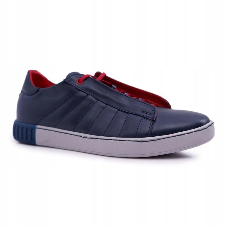 Bednarek Polish Shoes Miesten Brogues Bednarek Sport -nahkakengät ilman verkkoa Navy Blue Geos tummansininen 1