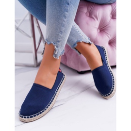 Naisten espadrillot punottu pohja Navy Blue Big Star DD274A151 tummansininen 1