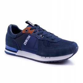 Miesten urheilukengät Big Star Suede Nahka Navy Blue DD174321 tummansininen 2
