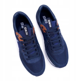 Miesten urheilukengät Big Star Suede Nahka Navy Blue DD174321 tummansininen 1
