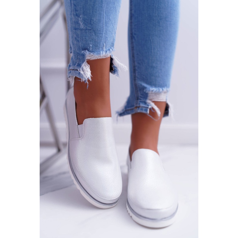 Naisten Loaferit Sergio Leone Silver Magento harmaa 2