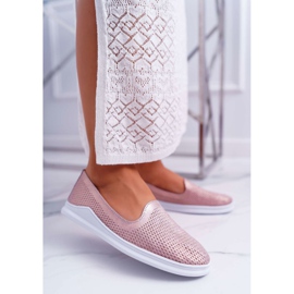 S.Barski Naisten Brogues Nahka Slip-On Lordsy Pink Lordi vaaleanpunainen 1