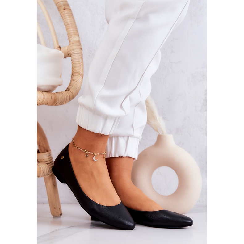 Maciejka Nahka Musta Naisten ballerinat 04100 1