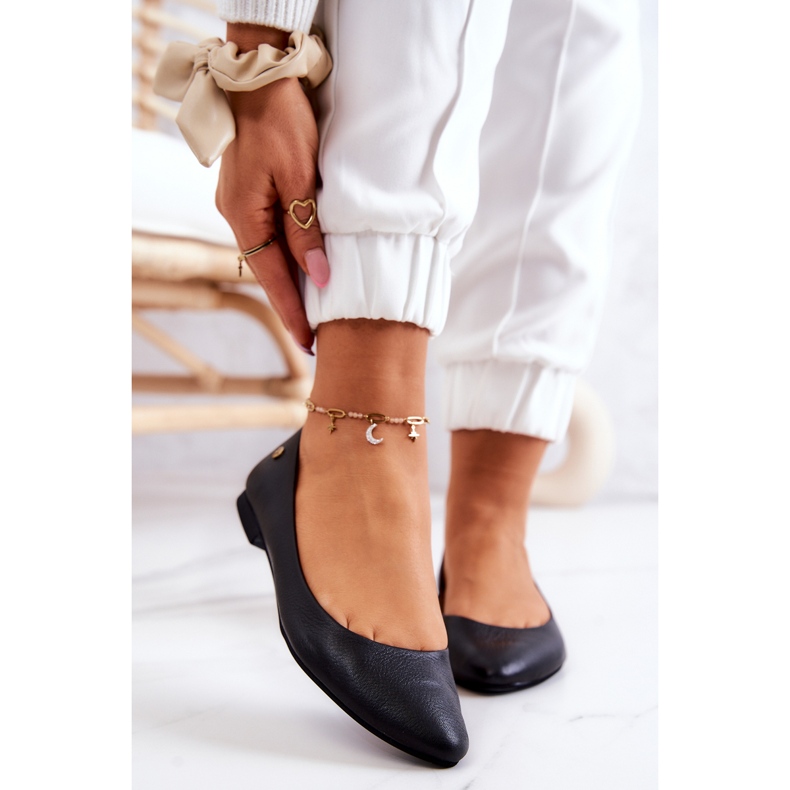 Maciejka Nahka Musta Naisten ballerinat 04100 2