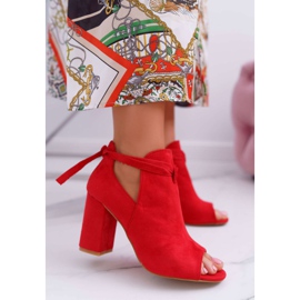 Vinceza Punaiset saapikkaat sandaalit baarissa auki varpaat harmaat punainen 1