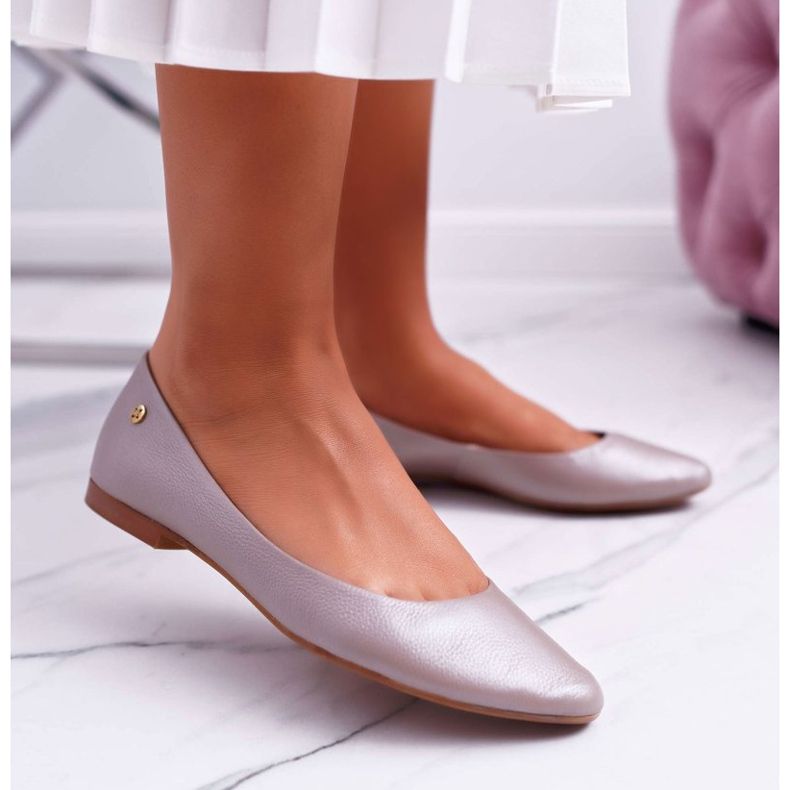 Naisten ballerinat Maciejka Nahka Beige 04100 1