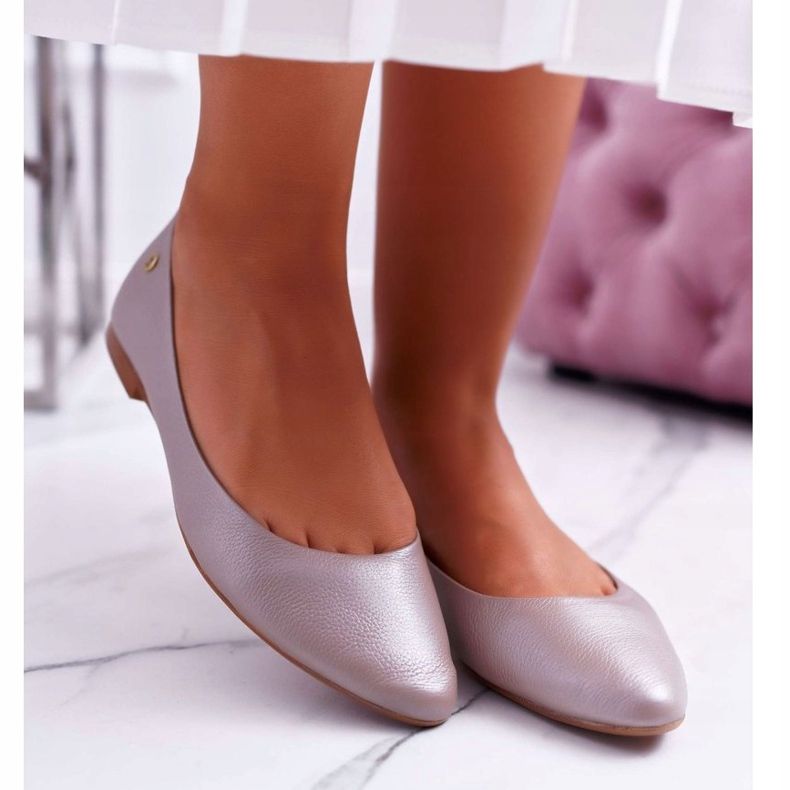 Naisten ballerinat Maciejka Nahka Beige 04100 2