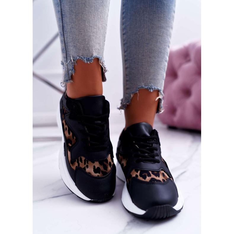 FRJ Naisten urheilukengät, musta Leopard Mezeno 2