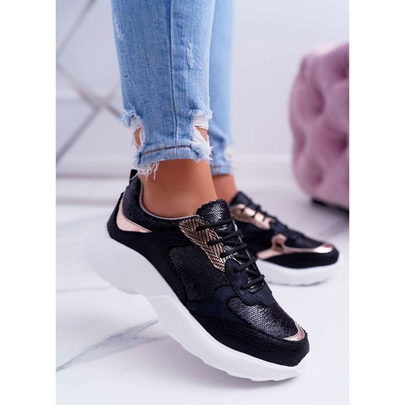 Moow Naisten urheilukengät, musta Rendy keltainen 2