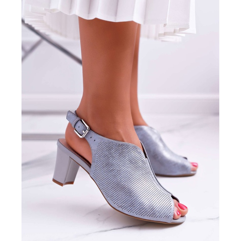 Naisten sandaalit korkealla korolla Sergio Leone SK800 Harmaa Fanfara 1