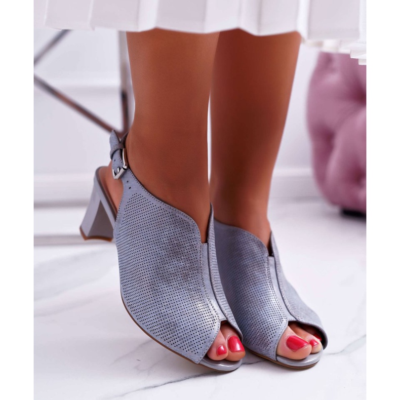 Naisten sandaalit korkealla korolla Sergio Leone SK800 Harmaa Fanfara 2