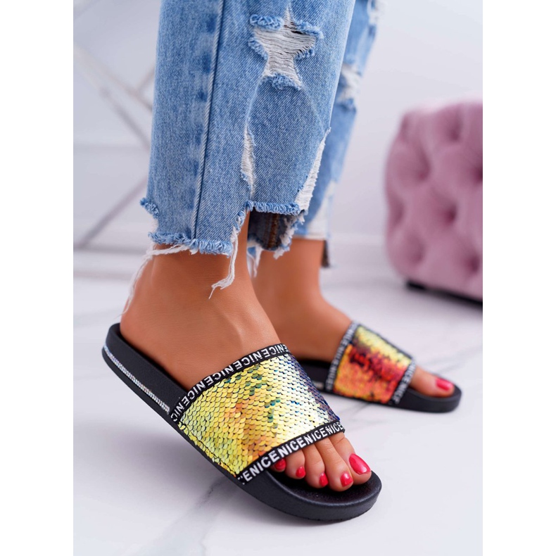 SEA Naisten tohvelit Kulta Iridescent Nice kultainen 2