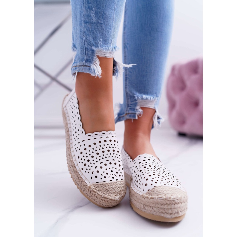HAN Naisten espadrilles, Slip-on White Satisfaction valkoinen 2
