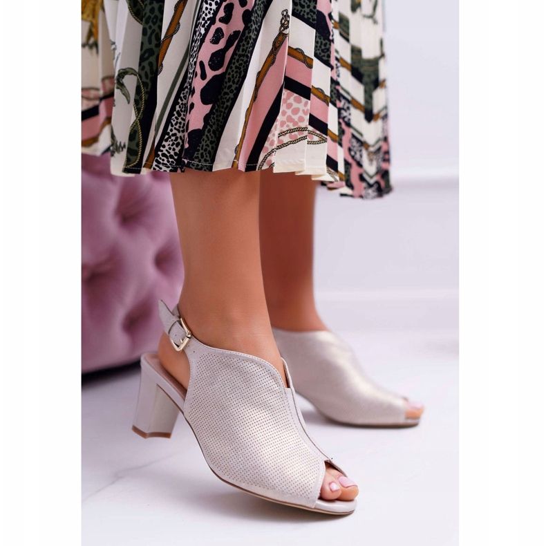 Naisten sandaalit korkokenkiä Sergio Leone SK800 Beige Fanfara 1