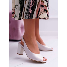 Naisten sandaalit korkokenkiä Sergio Leone SK765 Beige Pearl Vime 1