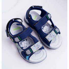 FRROCK Lasten nuorten poikien sandaalit, joissa tarranauha Navy Blue Reksio tummansininen 1