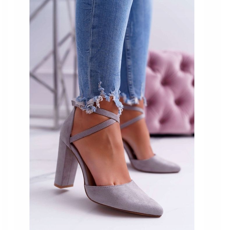 PS1 Naisten pumput kantapäässä Spitz Grey High Traffic harmaa 1