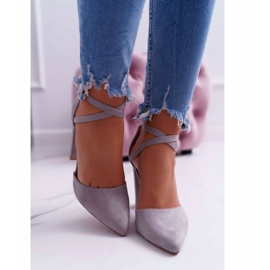 PS1 Naisten pumput kantapäässä Spitz Grey High Traffic harmaa 2