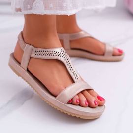 Naisten sandaalit Flat Pink S.Barski Emente vaaleanpunainen 1