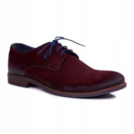 Miesten Brogues Casual Nahka Nikopol Burgundy Lajos punainen 1